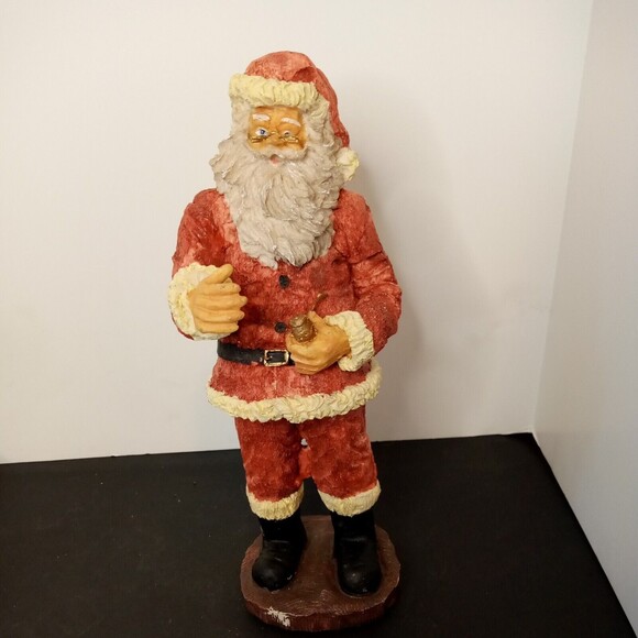 Santa Claus & Pipe Christmas‎ 10” Figurine Holiday Décor Figure - Picture 1 of 10